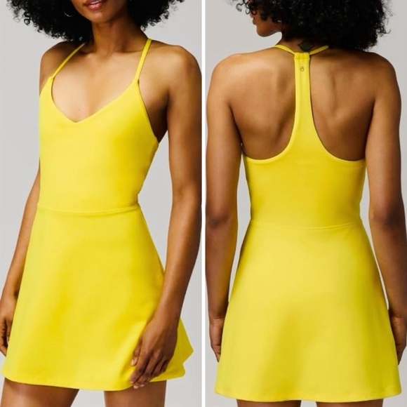 NWT Spiritual Gangster Jet Active Dress in Sunflower Yellow Sz XL/ retail $118 - Picture 2 of 5